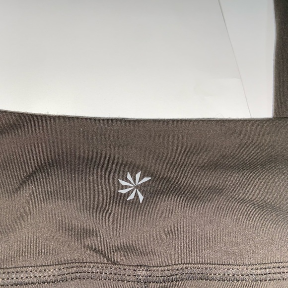 2/$25 Athleta Crop Side Lace Olive Green Leggings - Picture 5 of 6